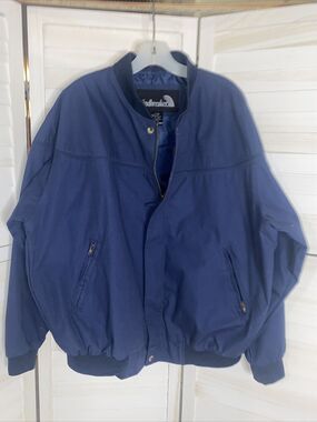 Men’s Windbreaker Brand Navy Jacket XL Medium Weight Lined